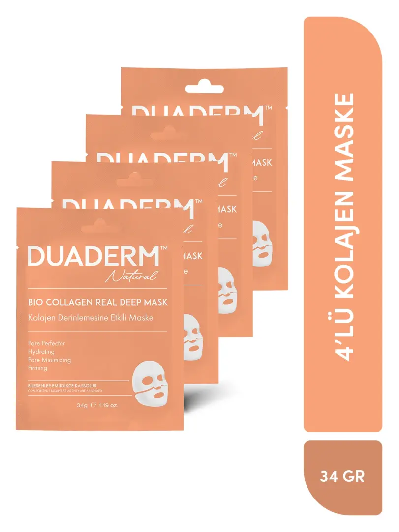 Duaderm Bio Collagen Real Deep Mask 4'lü