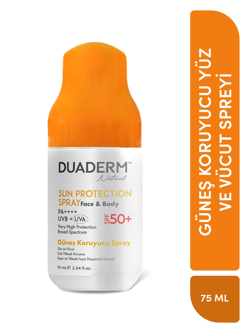 Duaderm Natural Güneş Koruyucu Sprey Yüz ve Vücut SPF50 75 ml