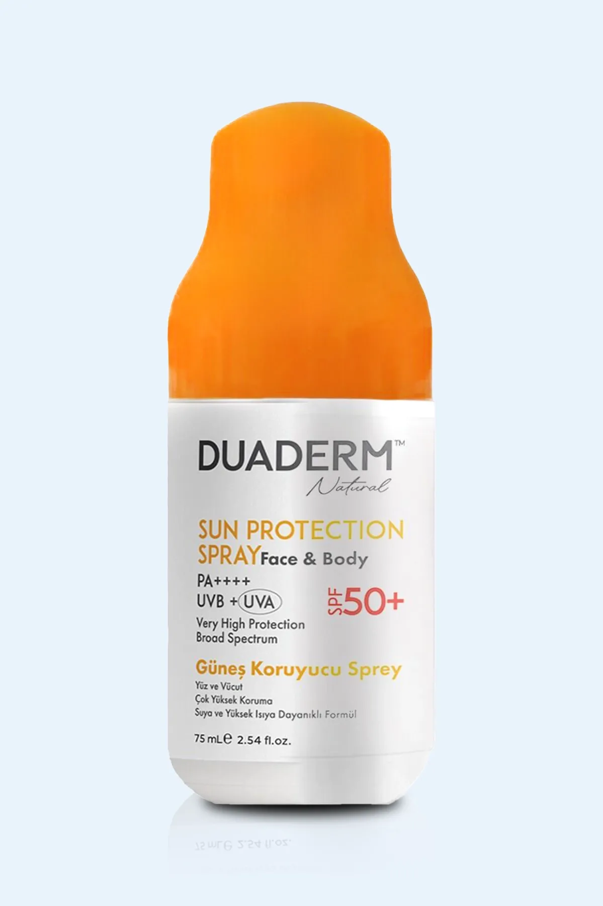 Duaderm Natural Güneş Koruyucu Sprey Yüz ve Vücut SPF50 75 ml