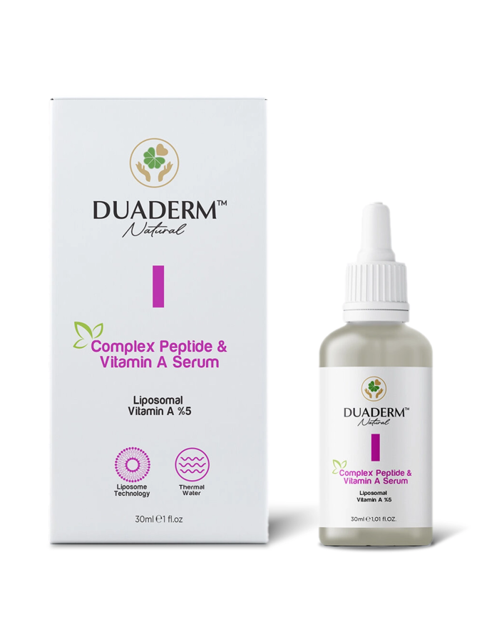 Kırışıklık Karşıtı, Ton Eşitleyici Complex Peptide & Vitamin A Serum (Liposomal Vit A 5%) 30 ml - 2